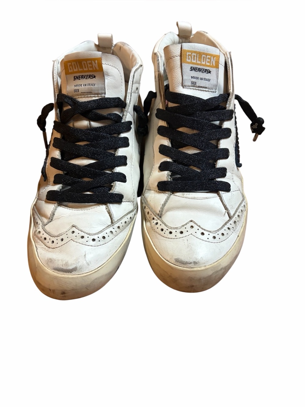 Golden Goose White Leather Men’s Sneakers with Black Laces size 41